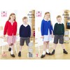King Cole 5541 Knitting Pattern Childrens School Cardigans and Sweaters