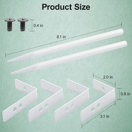 Downspout Bracket white - Adjustable size, heavy-duty galvanized iron with environmentally friendly coating, rust-resistant anchors for pipe support, easy to install (white, 4-piece set)