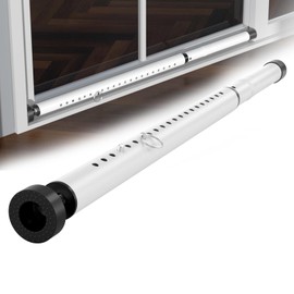 Sliding Door Security Bar，17.5-50 inch Adjustable Patio Door Security bar, Heavy Duty Window Security Bars Inside for Sliding Glass Door Home Apartment Bedroom(White)