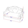 BabyLand Summer Metal Frame Pet Bed, Animal Lounge Detachable Bed