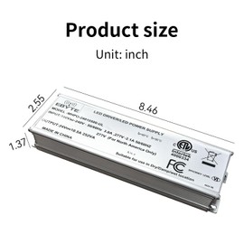 LED Driver Power Supply Waterproof IP67, Low Voltage Transformer Adapter,Ideal for Outdoor Lighting,Architectural Lighting,Decorative Lighting,Sign Light,Mining lamp (24VDC 6.25A 150W)