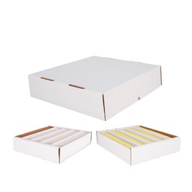 Max Protection 2 PACK- 5000ct 5-Row Cardboard Sports Cards Gaming Card Storage Boxes PACK OF 2