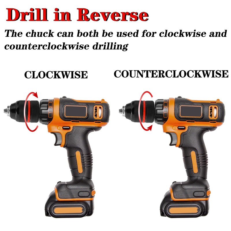 1.5-13mm Keyless Hand Drill Chuck 1/2-20UNF with SDS Plus Adapter,