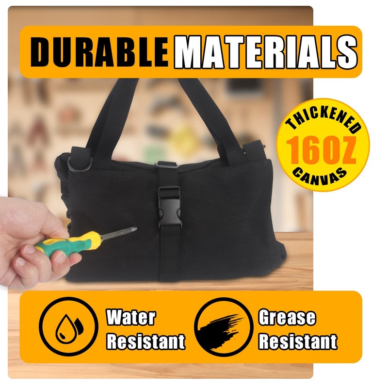 FIREDOG Roll Up Tool Bag, Canvas Wrench Roll Up Pouch