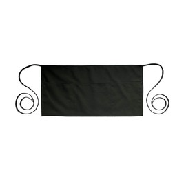 PLOYMONO Server Apron with 3 Pockets, 1 Pack Short Waist Apron for Waitress Waiter, Restaurant Servers, Bartenders, Hosts (24”L x 12”W) Black