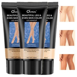 Set of 3 Leg Makeup Cream - Waterproof Concealer Leg Cream for Even Skin Tone & Natural Tan - Long Lasting Tanning & Care for Beautiful Legs