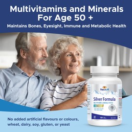 MapleLife Nutrition – Silver Formula – Multivitamin & Minerals for 50 Plus – 100% Natural - Maintain Body Ability to Metabolize Nutrients – Support Immune, Brain, Energy & Eyesight – 100 Tablets