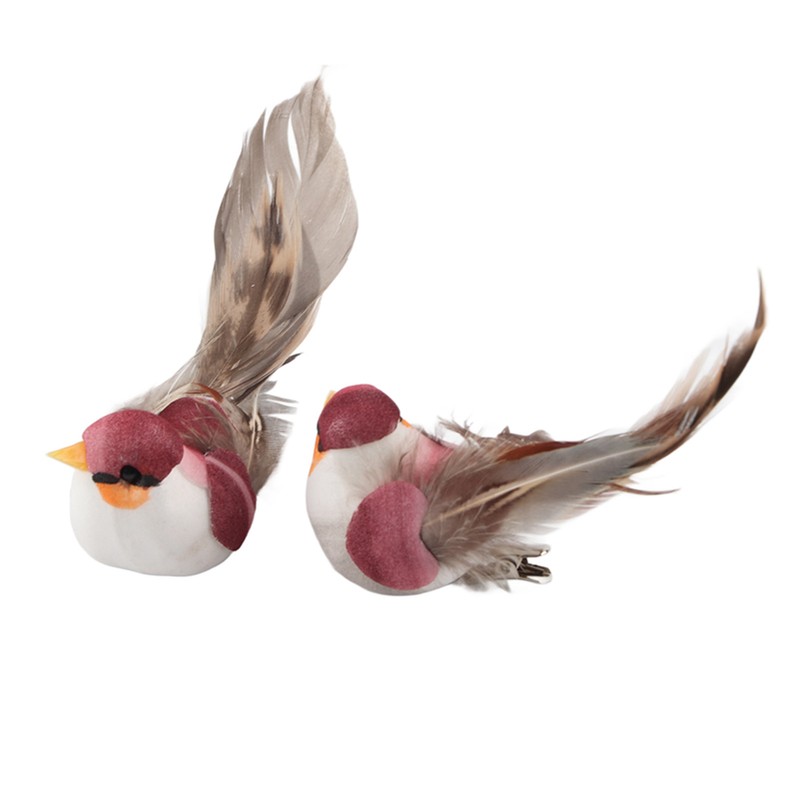 12Pcs Simulation Foam Bird Artificial Bird Decor with Clip Fixing