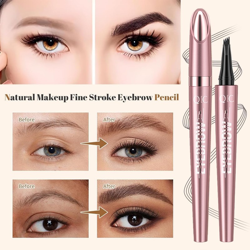 Microblading Eyebrow Pencils, Waterproof 3D Eyebrow Pencils, Waterproof, Creates Effortless