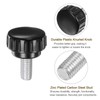 sourcing map 20pcs M8 x 15mm Male Thread Knurled Knobs,