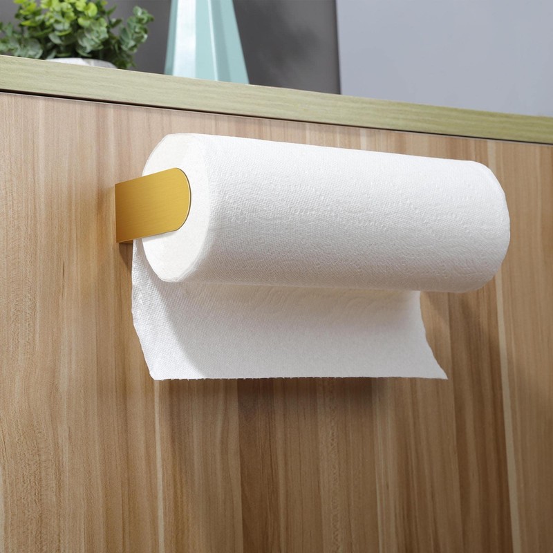 YIGII Adhesive Paper Towel Holder Under Cabinet - Single Hand