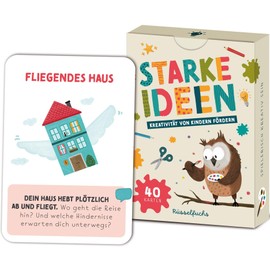 Creativity Cards for Children - Playfully Promote Ingenuity and Imagination - 40 Cards Strong Ideas DIN A7