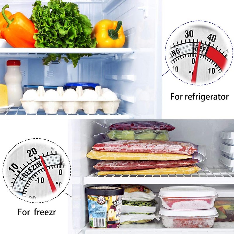 4 Pcs Refrigerator Freezer Thermometer Measuring Range (-30°C to 30°C/