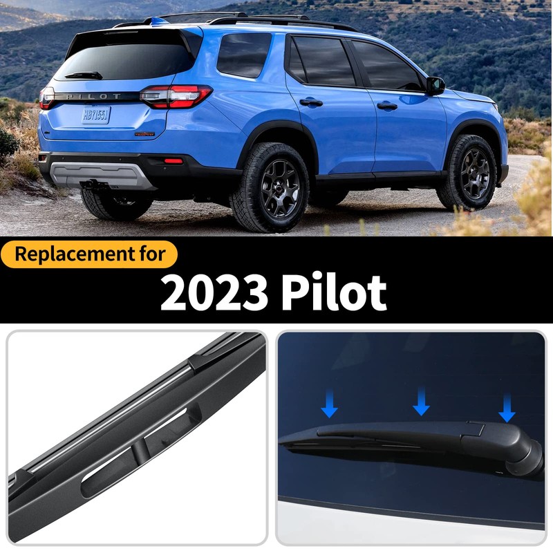 Replacement for 2023 Honda Pilot Rear Windshield Wiper Blade and