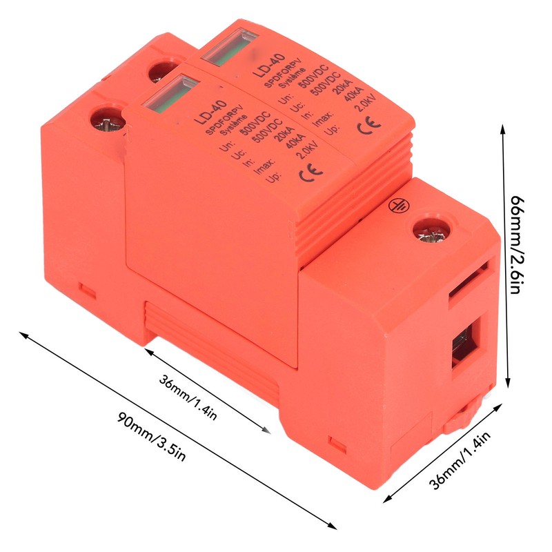 PV Surge Protection Device Photovoltaic Circuit Breaker Protector 2P 20‑40KA