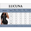 Lucuna Women's Birthday Dress Sexy One Shoulder Metallic Sparkly Bodycon