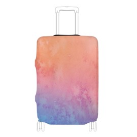 Tatenale Suitcase Cover Elastic Washable Luggage Cover Protector for Travel Boys Girls Women Men Fit 26-28 Inch Luggage Pink gradient