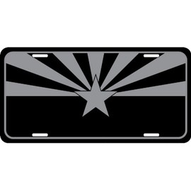 Arizona Flag License Plate Metal Sign 12"x6"