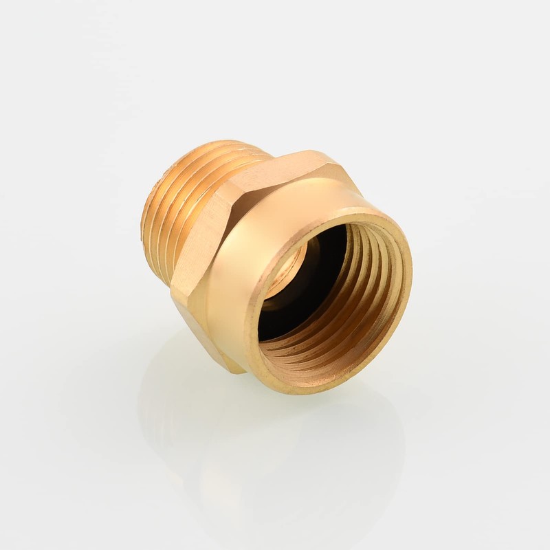 Tecmolog 2 Pcs BSP to NPT Adapter Brass G1/2 Female