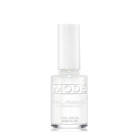 MODE Nail Enamel Shade #156 Bright White with a Cream Finish - Long Wear, High Gloss, Chip Resistant, No Cruelty Vegan Salon Nail Polish Made in the Beautiful USA, 0.50 fl oz