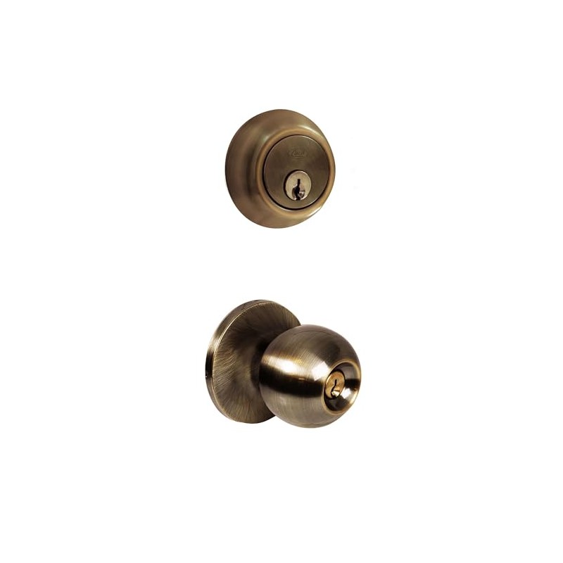 Lock Prolok MY-CT5362BOLA-US5 Combo de pomo bola función doble, latón