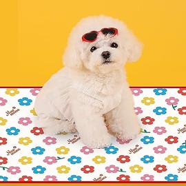 BALANCE PICK NEWMEME Dog Cooling Mat -Non-Toxic Self Cooling Gel, Washable Cover Included (L - 37" x 26")