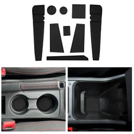 CDEFG Compatible with Seat Ibiza 6F / Arona 2017-2023 2024 Rubber Mats Centre Console Non-Slip Mats Non-Slip Rubber Mat Arona FR Accessories (Black)