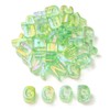 DanLingJewelry 90Pcs Random Light Green Acrylic Large Letter Beads UV