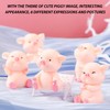 COACOM 8 Small Pig Ornaments with 1 Storage Bag Mini