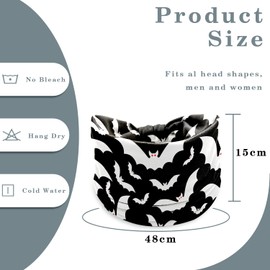 YEPO Wide Hair Bands For Women Knotted Headband Pumpkin Designs Womens Head Wraps Cute Bat Design Headbands Accessories 3pcs/Pack