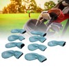 9pcs Golf Club Cover PU Leather Stylish Portable Golf Head