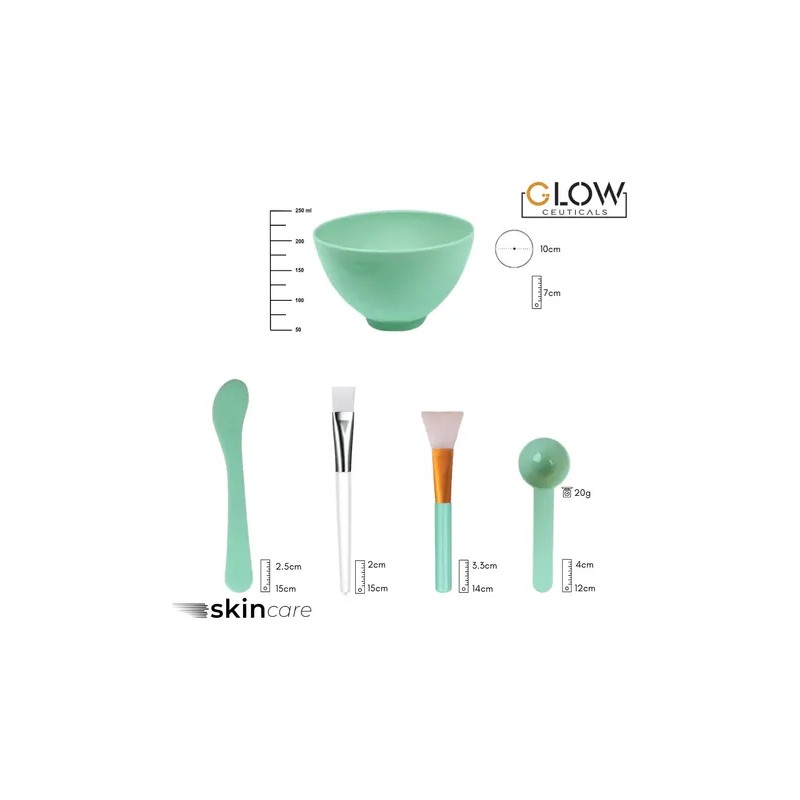 Kit Con Bowl Preparación Mascarillas Faciales