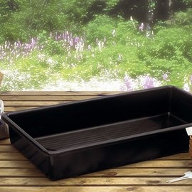 Titan Garden Tray, 21.65" W x 39.37" L x 5.91" H, Black, for Indoor & Outdoor Plants