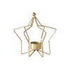 Creative Co-Op Metal Star Shaped Tealight Holder, Gold Finish
