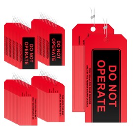 Moorovgi Lock Out Tags,50-pk Tagout Tags with Wires Attached,Tear & Water Resistant PVC-Plastic-Danger Do Not Operate