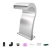LONGRUNNEW Pool Waterfall Fountain Stainless Steel Fountain 22.60'' x 10.55''