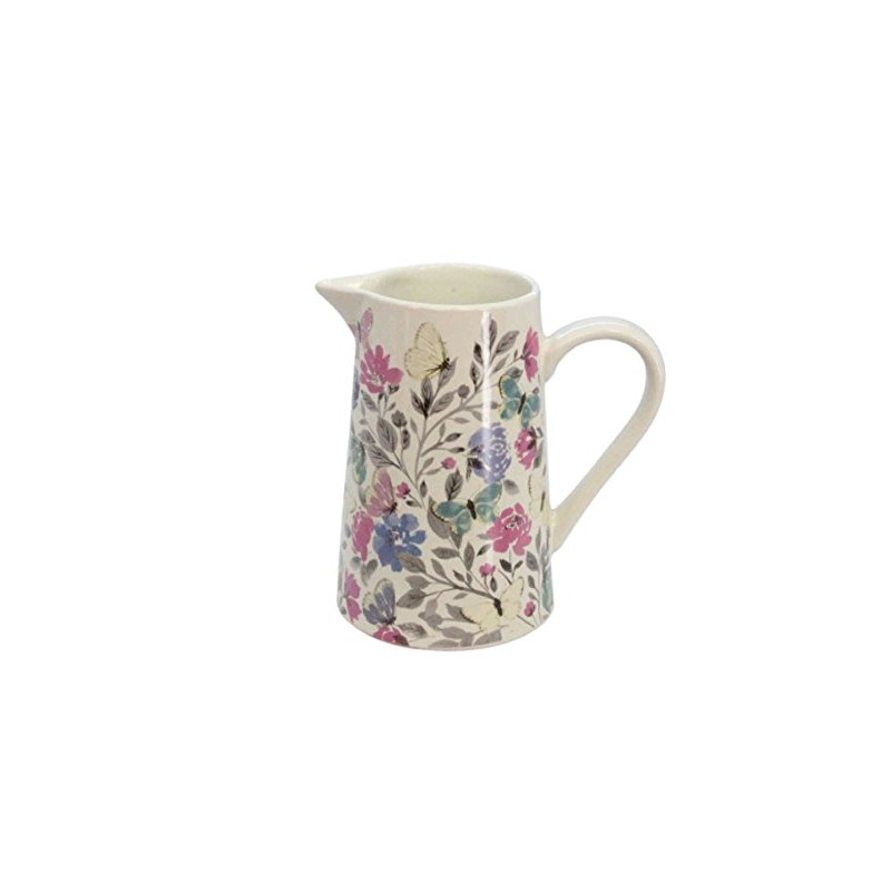 Large Pink and Purple Flower and Butterfly / Papillon Design