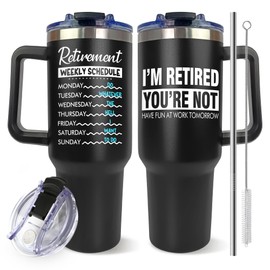 Retirement Gifts for Men Boss Coworker Cool Retirement Gifts Best Retirement Gifts for Men Funny Retirement Gifts for Men Fathers Day Birthday Christmas Retired Gifts for Dad 40oz Retirement Tumbler