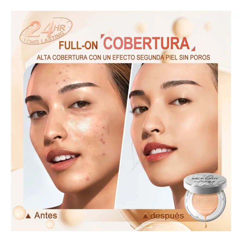 Sace Lady Base Maquillaje Cushion Alta Cobertura 24h Fbs30