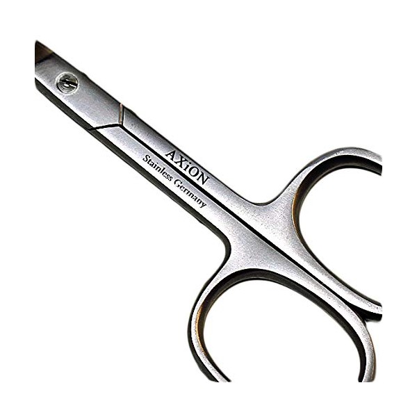 German AXiON #slg009705 Ultimate Straight Blade Nose Hair Scissors