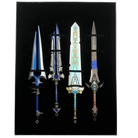crafthand Wow Weapon 4 in 1 Pack Lothar Sword Grand Marshal Windseeker Render Sword Metal Game Sword Collectible Desktop Decoration Keychain BJDs