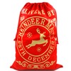 TRIXES Santa Sack Large Red Christmas Santa Santa Sack Reindeer