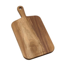 Cole & Mason Barkway Small Chopping Board With Handle - Acacia Wood Cutting Board - Serving & Cutting Board for Vegetables, Meat, Fish, Fruit and Cheese - Board with Storage Handle - Acacia, 16" x 8"
