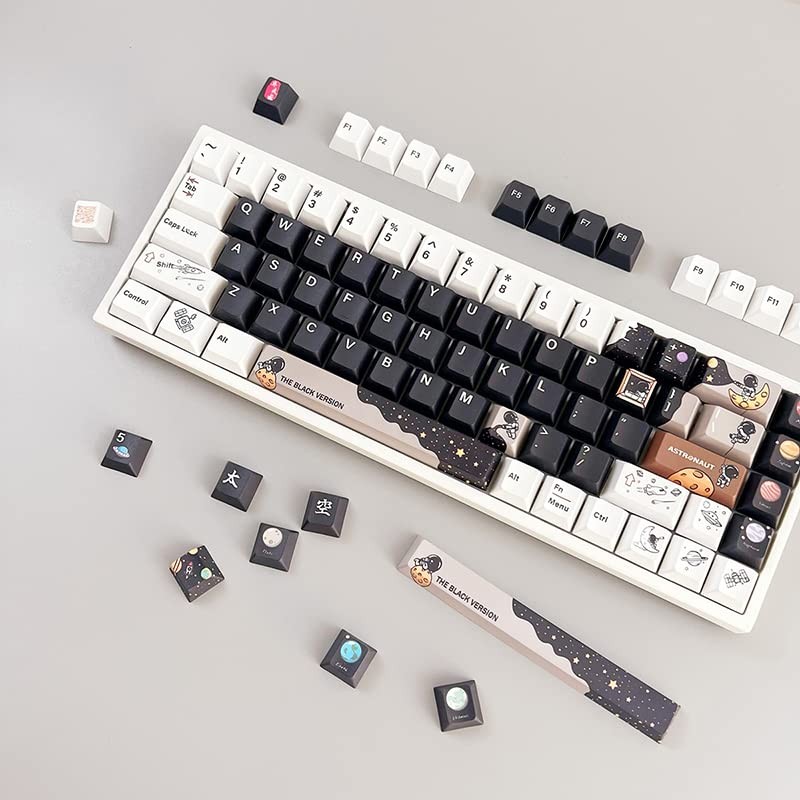 daixiahu Keycaps - Tema astronauta, altura de cereza, 142 teclas,