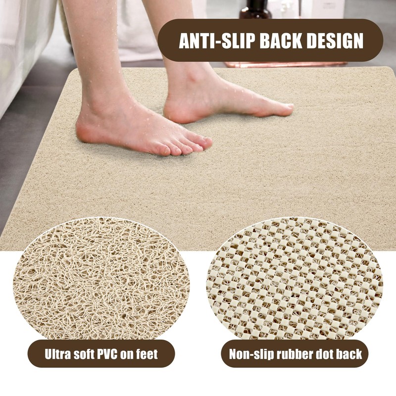HOMBYS 47 x 32 Extra Large Shower Mat for Shower