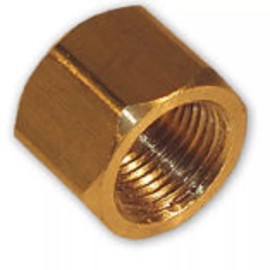 Flywheel Supply 1/4 inch Cap Brass Pipe Fitting NPT soft copper air water line fuel gas