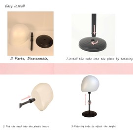 Soporte ajustable para peluca (AD02-White Egg)