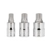 TEKTON 1/2 Inch Tamper-Resistant Triple Square Bit Socket Set, 3-Piece