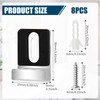 8pcs Metal Mirror Holder Kit, Heavy Duty Frameless Mirror Clips