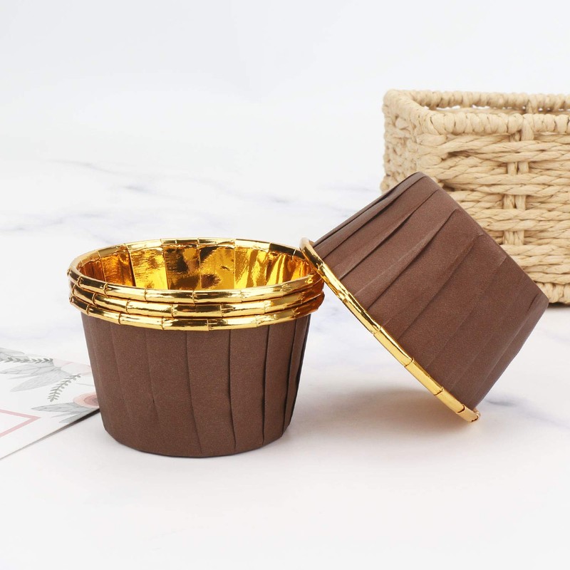 Aluminum Cupcake Liner, Eusoar 3.5 Ounce 100Pcs Disposable Aluminum Foil